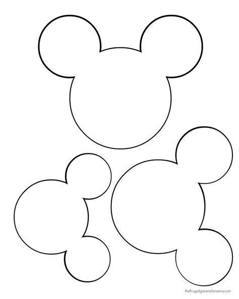Mickey Mouse Ear Template Printable