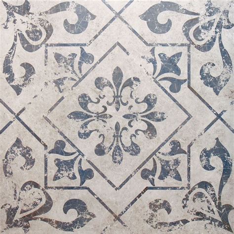 Antique Vintage Blue Floor Tiles Ceramic Floor Tile Patterned Floor