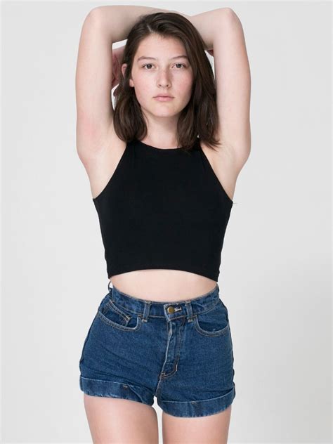 american apparel cotton spandex sleeveless crop top summer time staple products i love