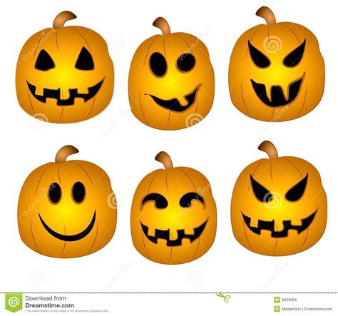 Make scary jack o lantern drawings, or make your drawing cute. Jack-O-Lanterns Clip Art stock illustration. Illustration ...