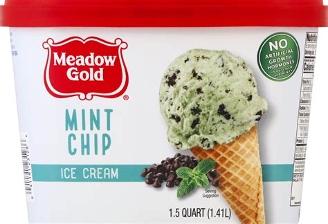 Meadow Gold Ice Cream Mint Chocolate Chip 15 Quart Scround