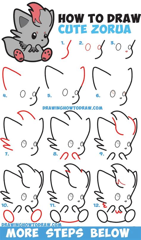 Pokemon drawing animationhow to draw characters from pokemon cartoons\r have fun learning with drawing characters for young and old. How to Draw Cute Zorua Pokemon with Easy Step by Step Drawing Tutorial for Kids & Beginners ...