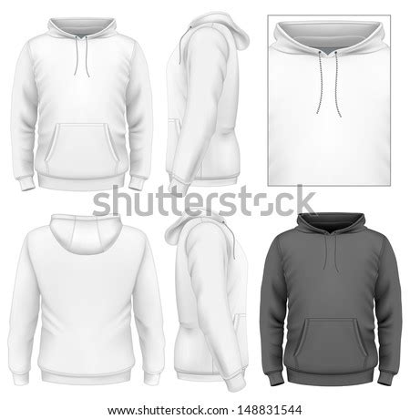 Image of how to draw hoodies. Photorealistic Vector Illustration Mens Hoodie Design ...