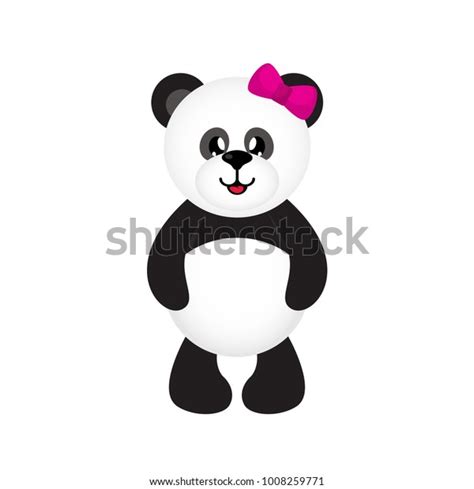 Cartoon Cute Panda Girl Stock Vector Royalty Free 1008259771