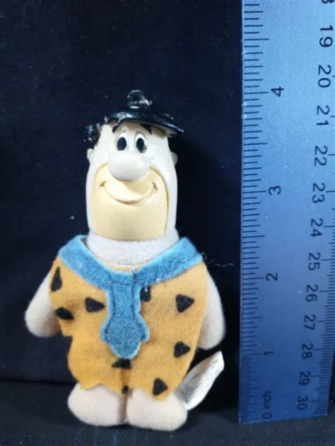 1989 Dennys Hanna Barbera The Flintstones Mini Plushvinyl Figures X4