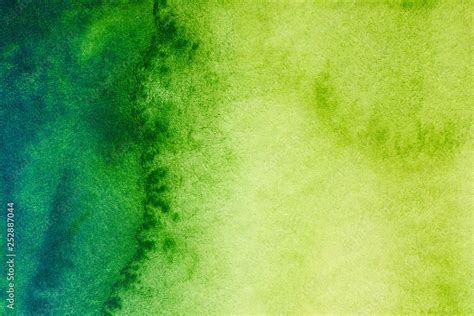 Green Watercolor Background With A Watercolor Texture Stock Photo
