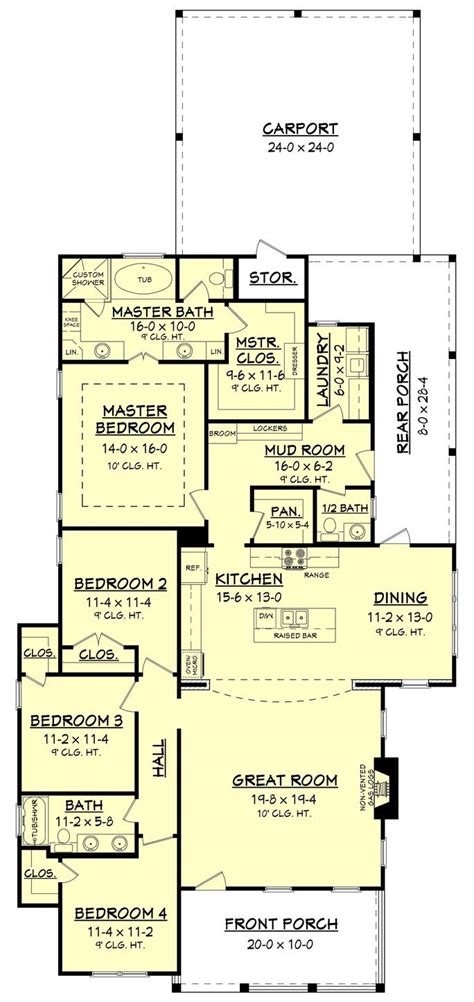 Country House 4 Bedrms 25 Baths 2203 Sq Ft Plan 142 1165