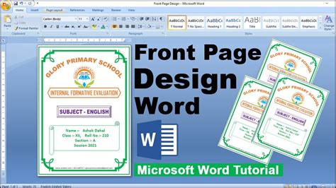 Front Page Design In Microsoft Office Word Front Page Design For