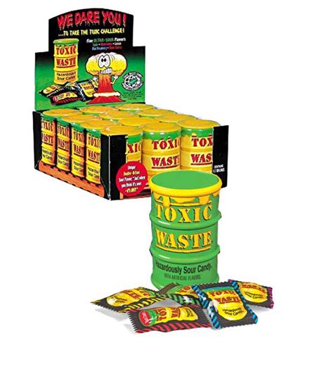 Toxic Waste Green Drum Extreme Sour Candy 42g Candy Green Seeds