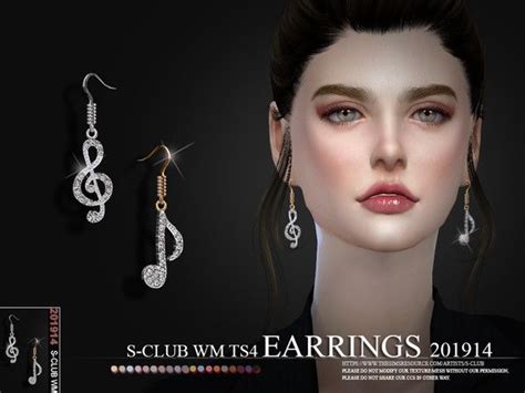Earrings 201914 By S Club From Tsr For The Sims 4 Spring4sims Sims