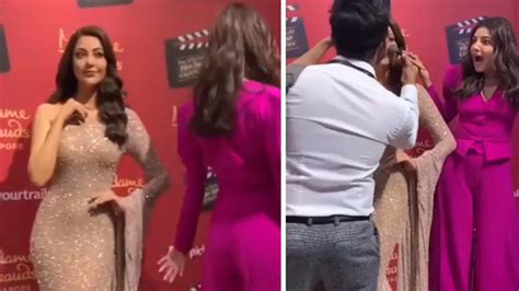 Kajal Aggarwal Unveils Her Wax Figure At Madame Tussauds Singapore Hindi Movie News