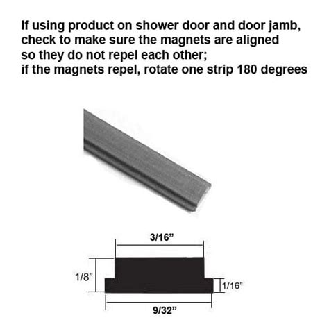 Flexible Magnetic Strip Insert For Framed Swing Shower Doors 75 Long