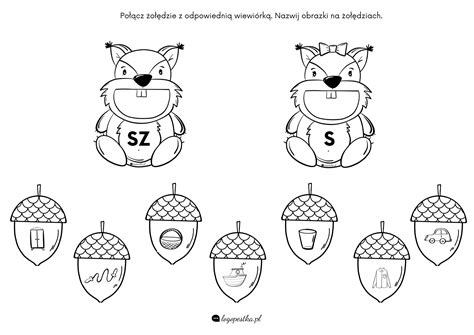 Różnicowanie głosek z wiewiórkami głoska CZ i C SZ i S R i L