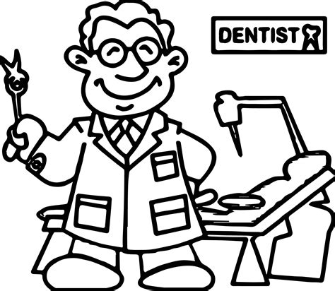 Coloring Pages Dental Dentist Preschool Kids Health Clipart Cliparts