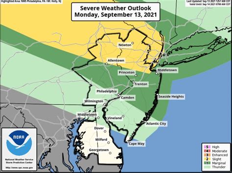 Nj Weather Severe Thunderstorms Damaging Winds A Threat Today