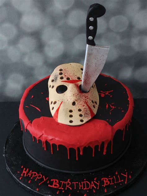 Friday The 13th Birthday Cake - Jason - Friday the 13th Cake & Party Ideas | Cake, Scary cakes, Scary