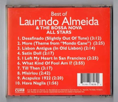 Cd Best Of Laurindo Almeida And The Bossa Nova All Stars Importado