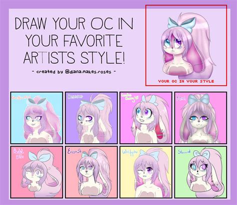 Draw Your Oc In Your Favorite Artists Style Meme By Lisamena99 On