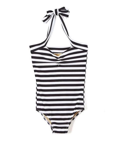 Take A Look At This Black And White Stripe One Piece Toddler And Girls Today