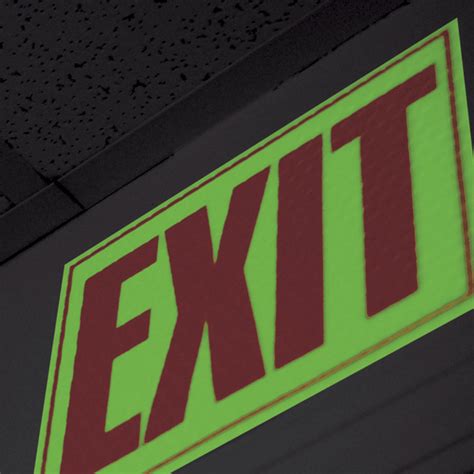 Photoluminescent Signages Glow In The Dark Signage Emergency Exit Signs