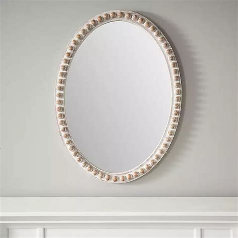 Wood Framed Oval Bathroom Mirror Semis Online