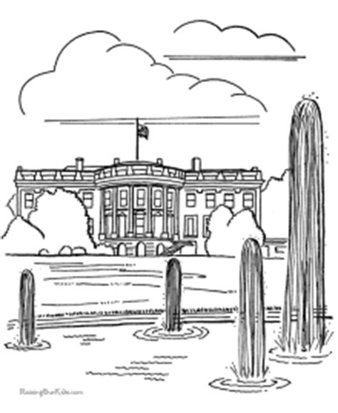 Printable gingerbread house coloring pages for kids. The White House - History, Facts, Pictures and Coloring pages