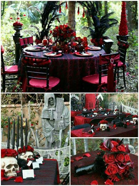 Awesome Halloween Wedding Table Decor Gothic Wedding Theme Dark
