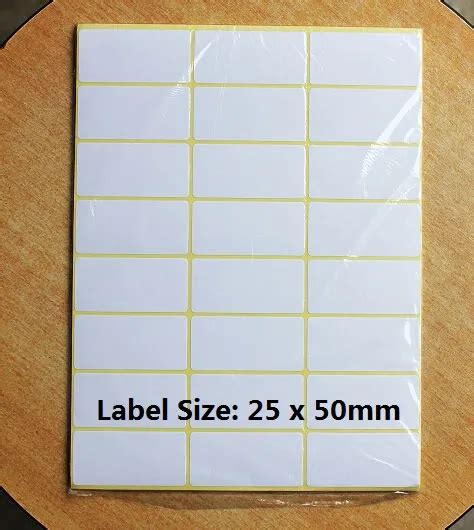 Blank White Sticky Labels 25 X 50mm Price Code Plain Stickers Tag Self