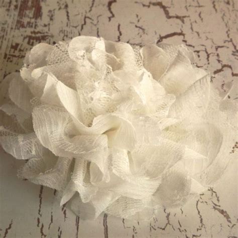 Chiffon Lace Flower Ivory
