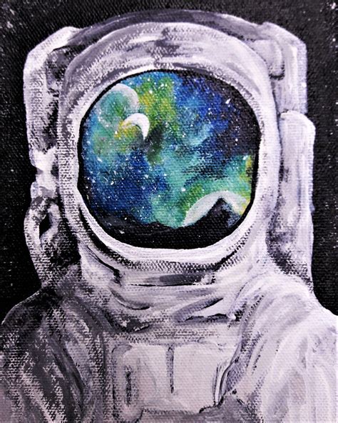 Galaxy Astronaut Outerspace Acrylic Print Space Wall Art Man On The