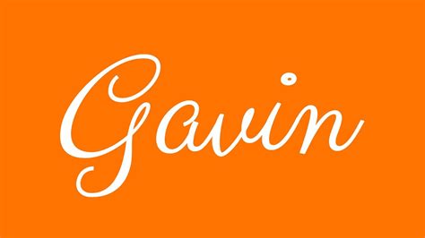 Learn How To Sign The Name Gavin Stylishly In Cursive Writing Youtube