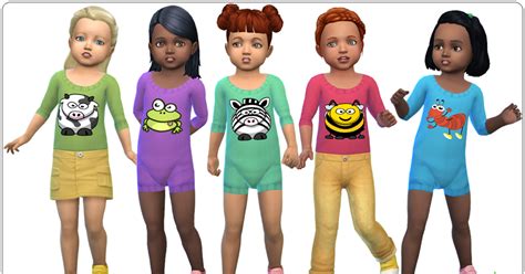 Annetts Sims 4 Welt Accessory Knitted Bodysuits For Toddlers