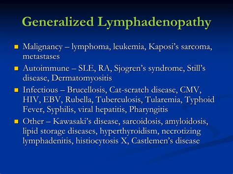 Ppt Lymphadenopathy Powerpoint Presentation Free Download Id2075488