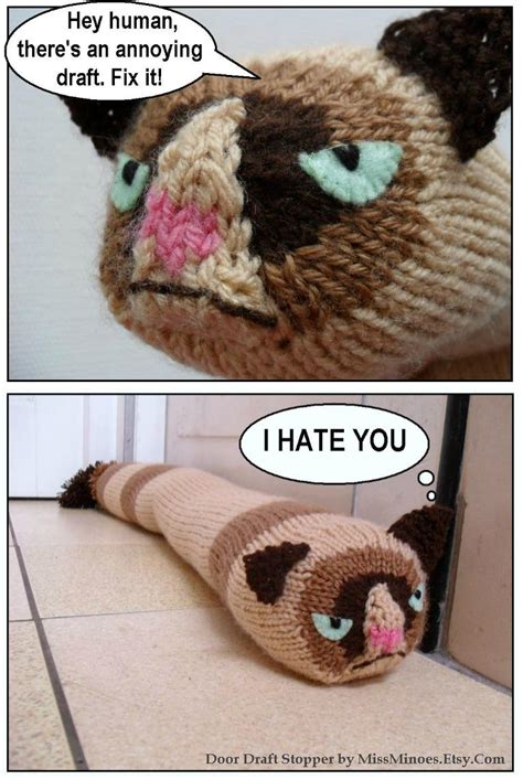 Door snake dust draft draught sausage handcrafted excluder stopper wind cloth oz. Grumpy Cat - door draft stopper