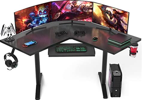 Ecoprsio L Shaped Gaming Desk Corner Desk Home Office Computer Desk