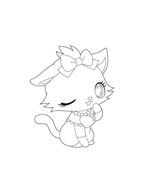 Anime Animals Coloring Pages Free Printable Anime Animals