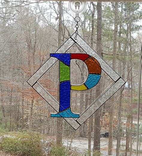 Stained Glass Initial Letter P Etsy
