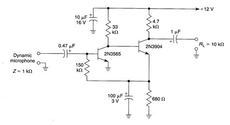 Highgaindynamicmicrophonepreamplifier Amplifiercircuit Circuit