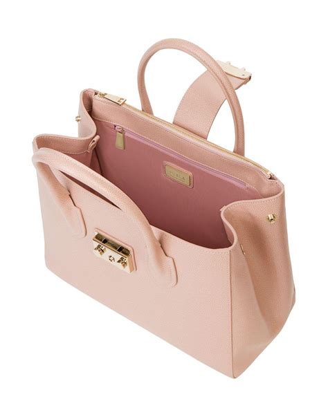 Furla Leather Handbag In Pale Pink Pink Lyst