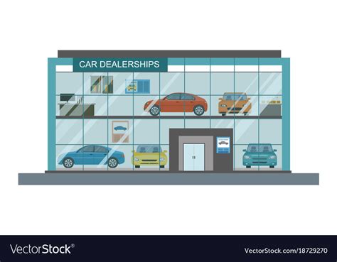 Modern Car Dealership Showroom Interior Royalty Free Vector