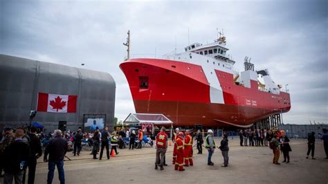 North Vancouver Shipyard Launches Newest Coast Guard Vessel Cbc News