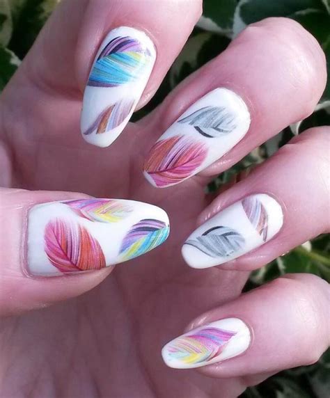 45 Mind Blowing Feather Nail Art Designs Kevin Blog