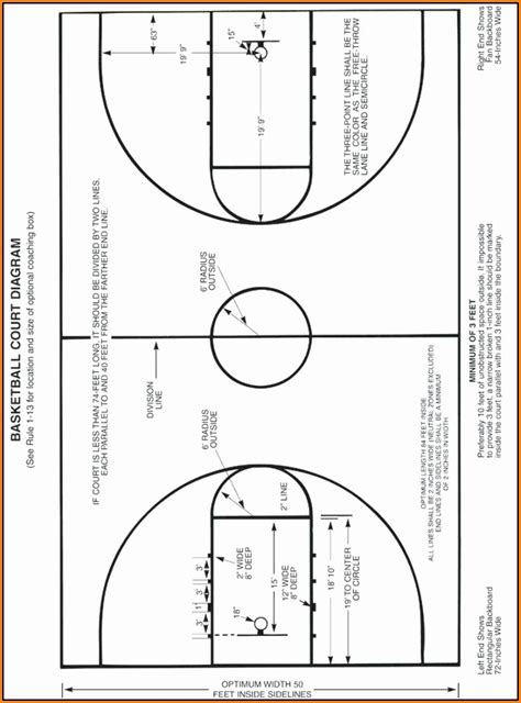 Basketball Court Template Template Collections