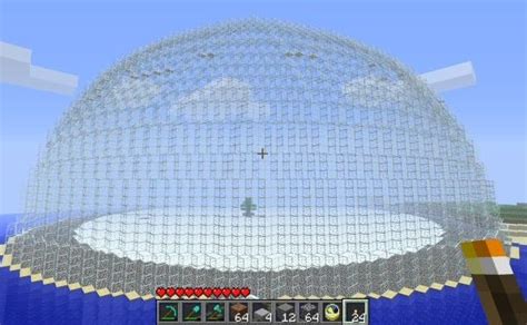 How To Build A Glass Dome In Minecraft Encycloall