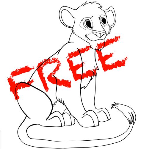 free lion cub base by grufflet on deviantart