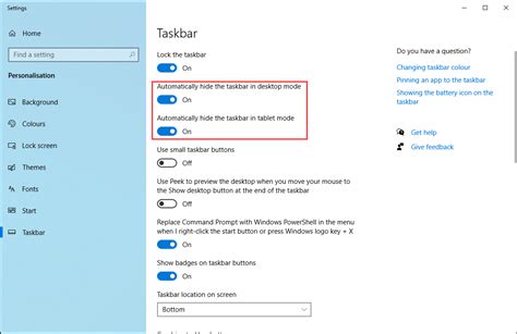 How To Auto Hide The Taskbar In Windows 10 Thecoderworld A64