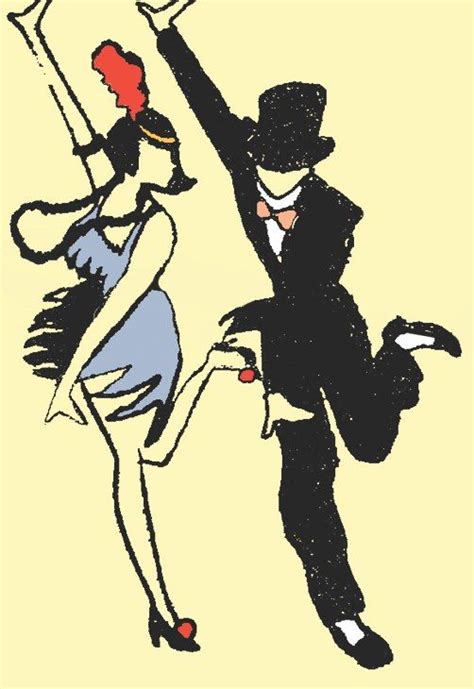 Roaring 20s Couple Art Deco Illustration Art History Dance Poster