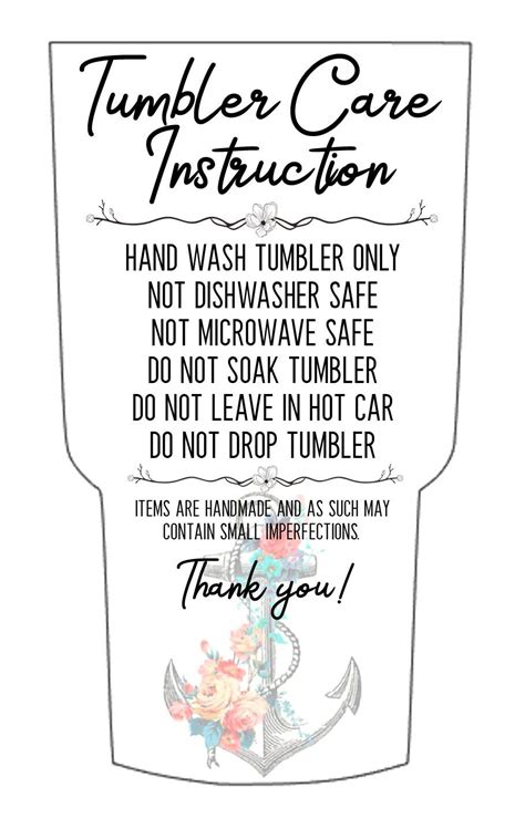 First you pick a template. Tumbler Care Card Printable Cutout Silhouette Cameo | Etsy