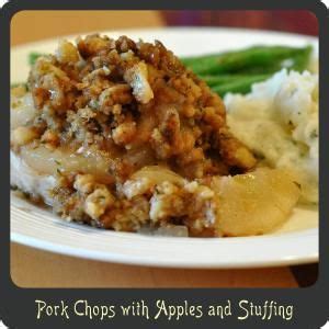 I did cut the recipe in 1/2 since there is only me and my. Recipe—Pork Chops with Apples and Stuffing | Apple pork chops, Pork recipes, Pork chop recipes