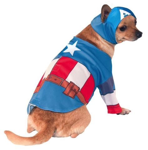 Captain America Pet Costume Pet Costumes Dog Halloween Costumes